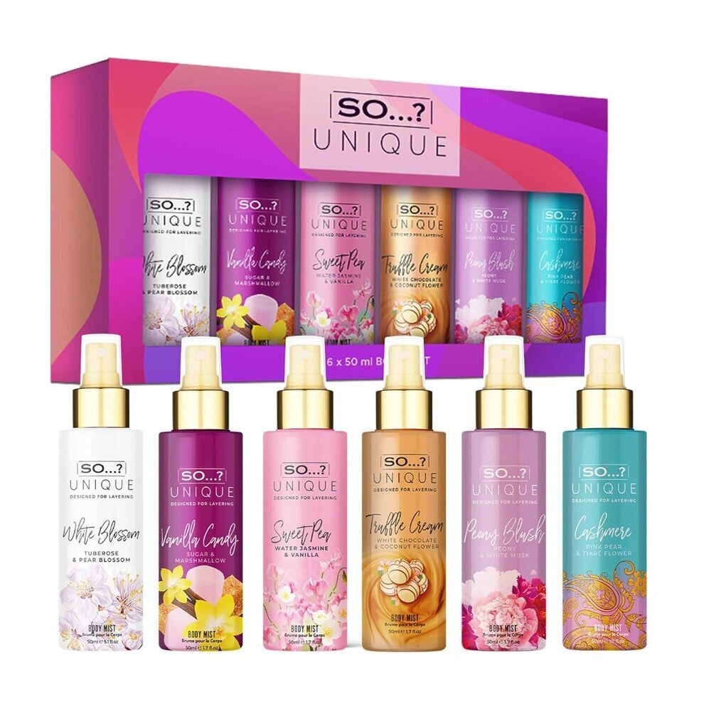 Unique Body Mist Set - Perfumes for Women with Fresh, Floral, Sweet Scents - 6 H